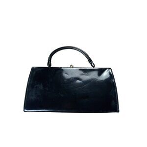 Vintage Theodor Of California Black Handbag With Fold-In Handle